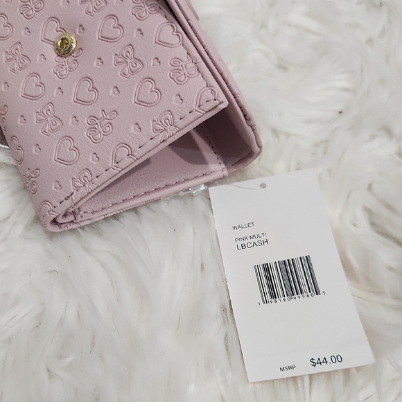 🔹️Betsey Johnson🔹️ Pink Multi LBCASH Trifold Wallet ✨️💗 - Picture 7 of 7